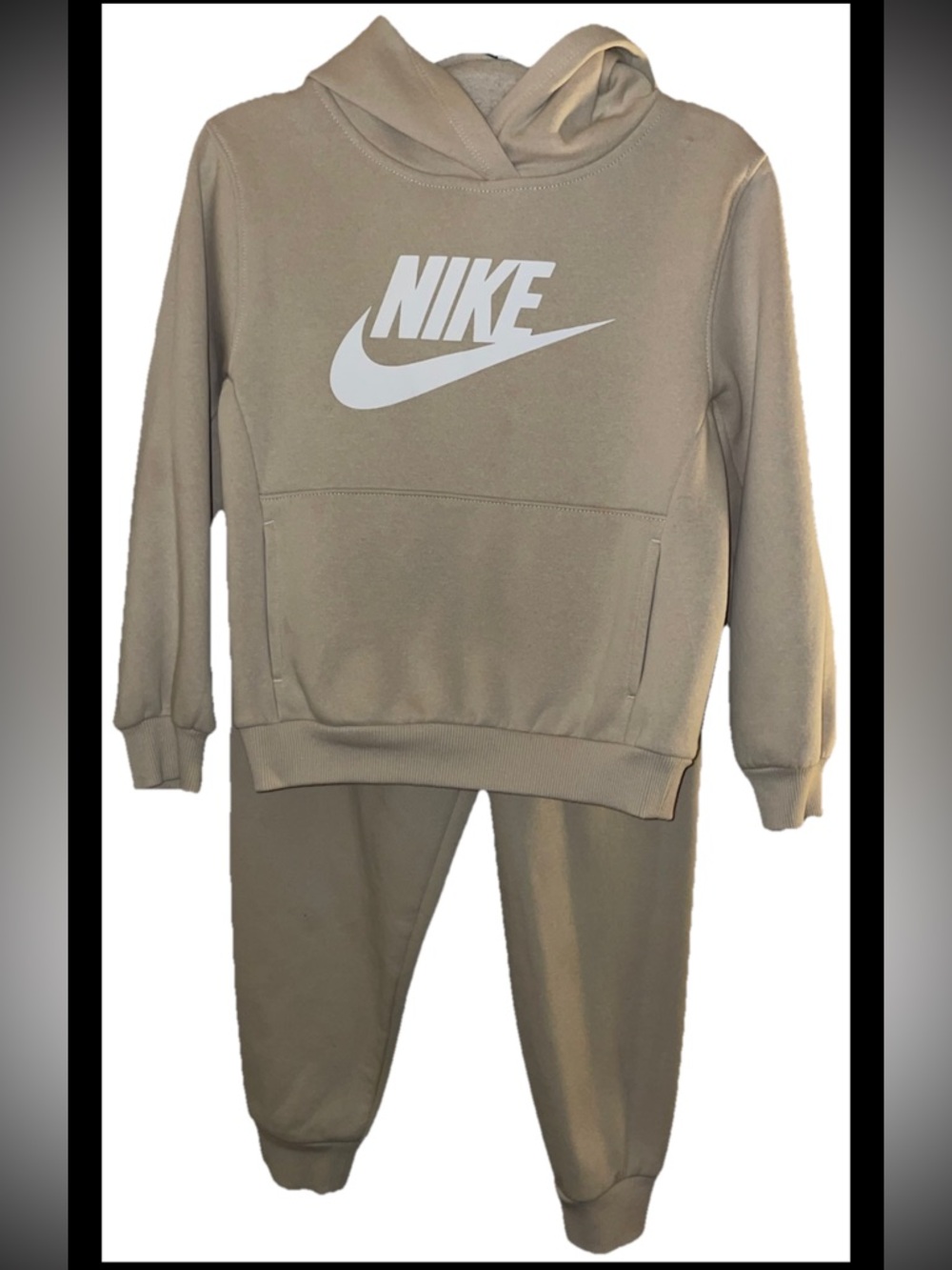 Nike Kids Cream Hoodie Set (Size 7) - Picture 2 of 7